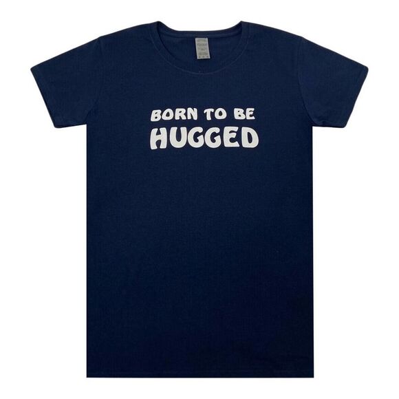 Handmade Tops - Womens Vintage 90s Born To Be Hugged Graphic Trendy Love TShirt Valentines Day ❤